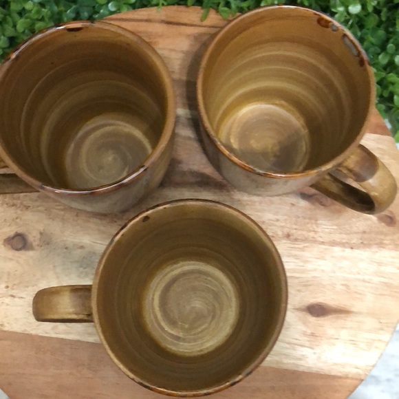Sango Splash brown mugs set (3) - Picture 2 of 5